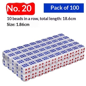 Vente en gros de dés carrés en plastique, perles numérotées pour DND et jeux de société avec logo personnalisé - Product Image 6