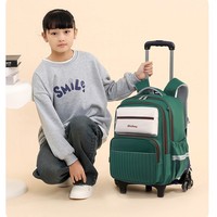 Sac à dos à roulettes unisexe pour enfants, en nylon léger, double usage, pour élèves du CP au CM2, vente chaude transfrontalière