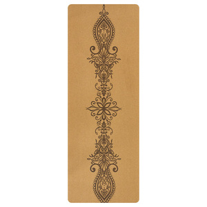 Tapis de yoga fitness antidérapant en liège naturel de 5 mm d'épaisseur, écologique, pour femmes, utilisation en salle de sport et studio - Product Image 5