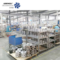 LONGWELL 175mm EC Motor 115v 220v 170W EC Ventilateur centrifuge incurvé vers l'arrière avec support pour AHU ,FFU, échangeur d'air