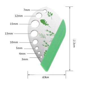 Herramientas de cocina de acero inoxidable hoja de hierba de stripper para Kale Chard Col vegetal - Product Image 2