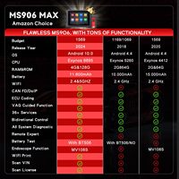 Nuevo 2026: Escáner Maxisys MS906 Max Ultra-Level Diagnose 2.0 con Codificación Avanzada de ECU, Más de 40 Funciones de Reinicio y Actualización, WiFi y Android
