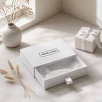 Boîte cadeau noire à ruban coulissant, impression personnalisée, rigide, robuste, recyclable, qualité supérieure, vente en gros, directement de l'usine