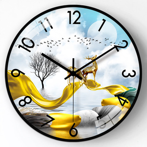 Light Luxury Traditional Simple 20cm Quartz <strong>Silent</strong> <strong>Wall</strong> <strong>Clock</strong> Living Room Mute Fashion Needle Display Plastic Wholesale - Product Image 3