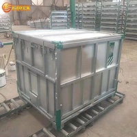 Boîte de rangement rétractable de haute qualité, conteneur de palette métallique, empilable et détachable, à l'industrie chinois, galvanique, 2020