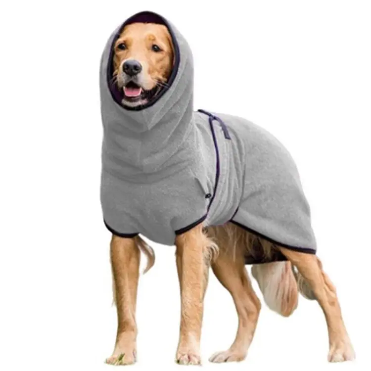 Großhandel New Pet Supplies Winter Warm Komfortable Fleece Samt Trocknungs mäntel Haustier Kleidung Bademantel für Hunde