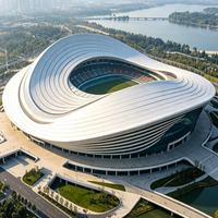 Fabricante Calificado de Estructuras de Acero en Forma de H, Techo Curvo Estable, Estadio Prefabricado para Proyectos de Complejos Deportivos