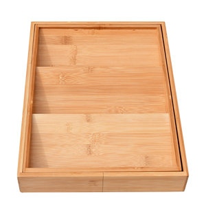 Expandable 3 Tier Drawer Spice Organizer in Drawer Seasoning Jars Insert Bamboo Drawer Spice Rack <b>for</b> <b>Kitchen</b> Cabinet - Product Image 3