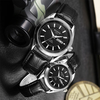Wlisth S903 Top Marke Paar Quarzuhr Luxus Luminous Chronograph Armbanduhr Echtes Leder Wasserdichte Kalender Liebhaber Uhr