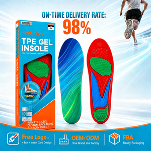 Servizio OEM: Soletta Ortopedica in TPE con Supporto <span class=keywords><strong>per</strong></span> Arco Plantare, Sollievo dal Dolore al Tallone, Coppa Tallone a U Profonda, <span class=keywords><strong>per</strong></span> Fascite Plantare, <span class=keywords><strong>per</strong></span> <span class=keywords><strong>Scarpe</strong></span> - Product Image 1