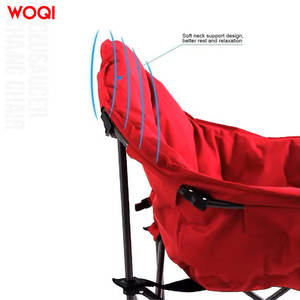 Fauteuil pliant d'extérieur Woqi, rouge, structure en aluminium, tissu Oxford, avec porte-gobelet, capacité 160 kg - Product Image 4