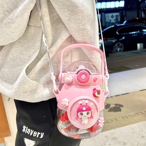 Mode été mignon enfants garçon grande capacité <span class=keywords><strong>de</strong></span> qualité alimentaire étudiant femmes bouteilles d'<span class=keywords><strong>eau</strong></span> en plastique portables - Product Image 5