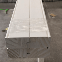 Persiana de madera impermeable con imprimación blanca, componente de persiana de madera