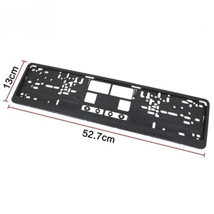 License Plate Frame,Euro Style <b>Plastic</b> Waterproof License Plate Frame with U-Shaped Clip - Customizable Logo <b>Strip</b> - Product Image 1