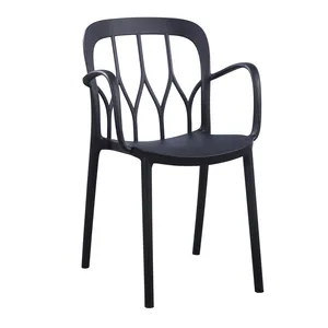 China Dinning Furniture Supplier Stackable Chairs Dining Plastic Chair Manufacturers With Arms