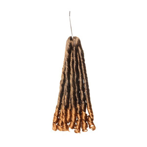 Perruque <span class=keywords><strong>africaine</strong></span> style coréen, cheveux synthétiques à boucles françaises pour tresses, 22'' 240g, double trame machine, filament basse température, effet tresses brutes - Product Image 3