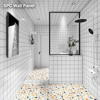 Panneaux muraux décoratifs intérieurs en marbre pour salle de bain, panneaux muraux imperméables SPC pour toilettes, panneau en pierre cristalline SPC