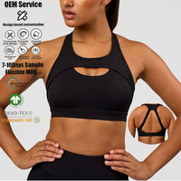 Soutien-gorge de sport pour femme à dos nageur ajouré, maintien élevé, respirant, pour yoga, gym, entraînement et fitness, avec logo personnalisé