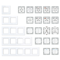 Interruptor de Pared Inteligente WiFi Modular, Enchufe de Corriente Alterna, Indicador de Luz Nocturna LED, Panel Multicolor, Combinación Libre, Interruptor Inteligente para el Hogar