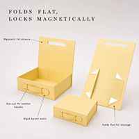 Boîte cadeau magnétique rigide portable robuste pour bougies, insert personnalisable, boîte en papier de luxe réutilisable, poignée en cuir PU