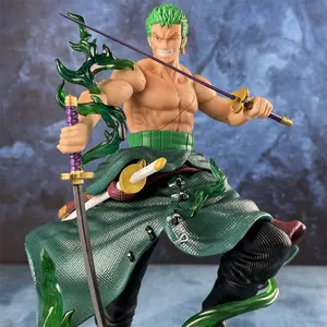 34cm Hot Sale 1 Pieced PVC Action Figure Collection Model Toys Gift Luffy Team Member Anime Figure Zoro