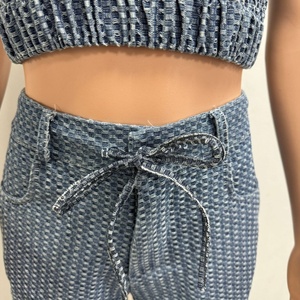 Viviblook กางเกงยีนส์ขาสั้น Z508ST04 2025ใหม่ชุดไม่มีสายรัดผ้ายีนส์ขาสั้นยืดหยุ่นเข้ารูปลำลองสำหรับผู้หญิง - Product Image 2