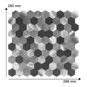 <span class=keywords><strong>Carrelage</strong></span> mural hexagonal noir et <span class=keywords><strong>blanc</strong></span> <span class=keywords><strong>Carrelage</strong></span> à peler et coller en <span class=keywords><strong>vinyle</strong></span> 3D pour salle de bain - Product Image 2