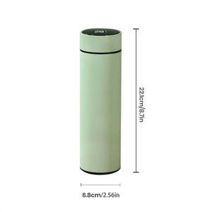 Custom 17oz 500ml Rubber Paint Matte Travel Stainless Steel Thermal Smart Insulated <b>Infuser</b> Temperature Display Water Bottle - Product Image 3