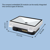 Módulo de Escaneo de Códigos de Barras S60 1D 2D, Sensor CMOS de Alta Velocidad, Interfaz USB/COM, Escáner de Códigos QR Integrado Universal con SDK
