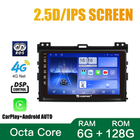 Untuk Toyota Prado 2004-2009 Perangkat Headunit 9 Inci Double 2 Din Octa-Core Quad Stereo Mobil GPS Navigasi Radio Mobil Android