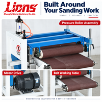 Machine à poncer à bande pour le travail du bois LIONS, largeur 300, 400, 600 mm avec 2 ou 3 rouleaux de pression