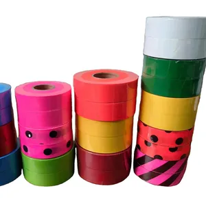 מכירה חמה הניתנת להתאמה אישית צבעונית חוט PVC נייר עטיפה סרט מתיחה רך עם עמיד בפני לחות ושקיפות אטומה