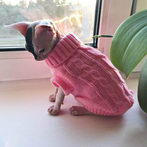 Ropa Abrigada para Mascotas Perros y Gatos Otoño Invierno Ropa para Perros Pequeños Abrigo para Cachorros y Gatos Chaqueta Suéter de Color Sólido para Perros - Product Image 3