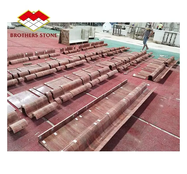 Natural Stone Red Travertine Polished Slabs And Tiles For Flooring And Wall wall panel for interior decoration