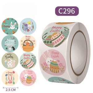 1-inch tùy chỉnh mỉm cười khuôn mặt nhãn dán cuộn 500 cái/cuộn PE chất liệu Silicone trẻ em 'diy tròn Nhãn trang trí emo niềm vui thiết kế - Product Image 3