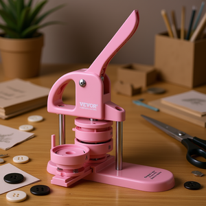 Kit Pressa per Creare Bottoni 3 in 1, 25 32 58 mm, Rosa, Ergonomico per Artigianato e Fai-da-Te - Product Image 2
