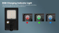 Système d'éclairage extérieur commercial hybride AC/solaire à très haute luminosité pour usage public, étanche IP65