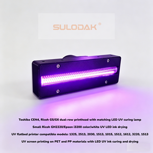 Lampe de polymérisation UV SULODAK SU-1401511D pour imprimantes UV <span class=keywords><strong>Toshiba</strong></span> CEN4 Ricoh G5/G6 pour I3200 - Refroidissement par eau, adhésif électronique PET/PP - Product Image 1