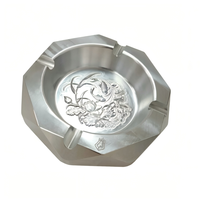 Cendrier en aluminium personnalisé, usinage CNC, finition anodisée polie, logo découpé au laser, pour hommes, bureau, maison, directement de l'usine