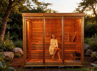 Sauna extérieur de grande taille, imperméable, en bois de cèdre rouge, pour la maison