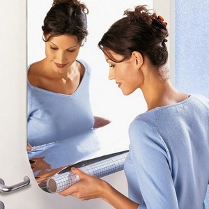 Pet <b>Mirror</b> Wall Stickers Waterproof Reflective Film Solid Color Minimalist Design Household Decor Peel And Stick - Product Image 1