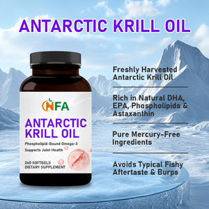 Huile de Krill Antarktique 1000mg en gélules molles, Oméga-3 EPA DHA avec Astaxanthine et Phospholipides, Soutient la santé des articulations, du système immunitaire et de la peau, Merc - Product Image 2