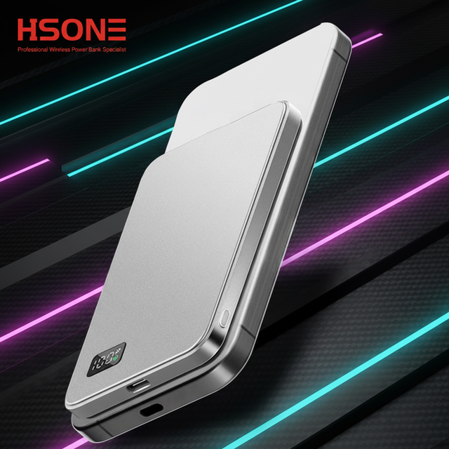 Customize Ultra Thin 5000Mah 10000Mah Magnetic Power Bank 15W Wireless Magnet Charger Pd20W Fast Charging Slim External Battery