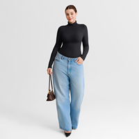 Vente en gros Waistdear Body sculptant pour femme à manches longues, ultra doux, sans couture, effet seconde peau, extensible, à entrejambe à boutons-pression, effet ventre plat