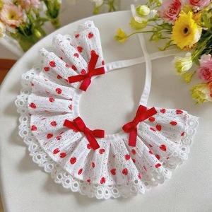 Babero para perro con adornos de fresa, lindo y dulce, babero para gatos, accesorio para mascotas para perros pequeños, Bichón Frisé, Teddy - Product Image 4