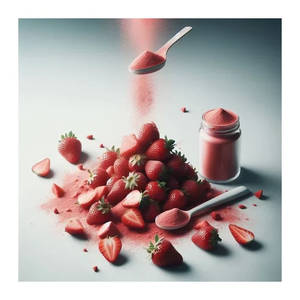 Poudre de fraise lyophilisée de qualité supérieure, poudre de fruits de fraise, poudre lyophilisée naturelle, matière première de qualité alimentaire, approvisionnement en vrac - Product Image 3