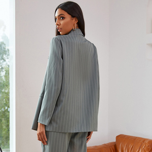 <span class=keywords><strong>Blazer</strong></span> <span class=keywords><strong>a</strong></span> maniche lunghe <span class=keywords><strong>a</strong></span> <span class=keywords><strong>righe</strong></span> da <span class=keywords><strong>donna</strong></span> OEM Dropshipping Weixin - Product Image 4