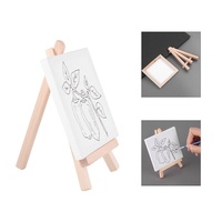 Huixishi Mini Chevalet et Tableau de Dessin pour Enfants en Papier et Bois de Pin avec Cadre pour Peinture à l'Huile Acrylique, pour Graffiti et Peinture Manuelle DIY