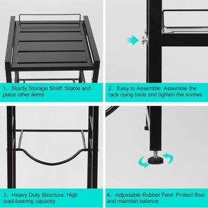 Support de rangement <span class=keywords><strong>3</strong></span> niveaux pour bouteilles d'eau de 5 gallons, étagère détachable pour distributeur d'eau, organisateur de seaux sur pied - Product Image 4