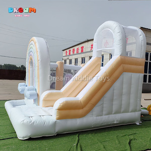 Castello Gonfiabile Arcobaleno con Scivolo e Piscina di Palline per Bambini - Product Image 5